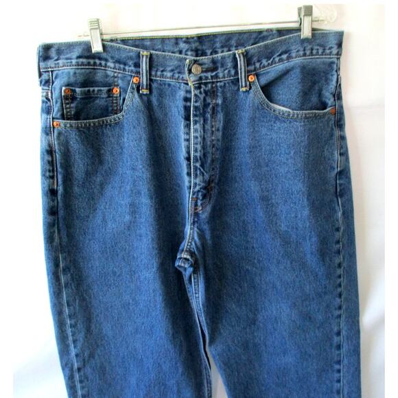 Levi's 550 Men's Medium Wash Straight Leg Blue Jeans Size 38 X 32 - Picture 2 of 8